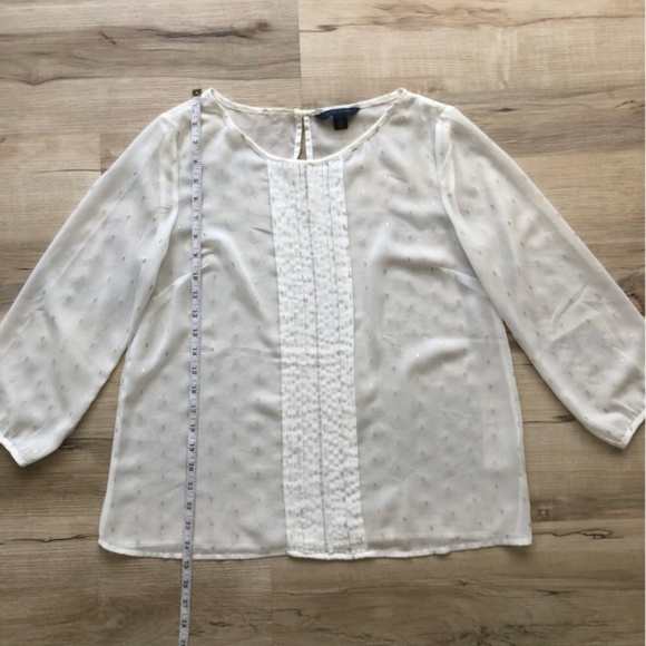 Tommy Hilfiger White Boxy Blouse with Relaxed Fit - Picture 4 of 7